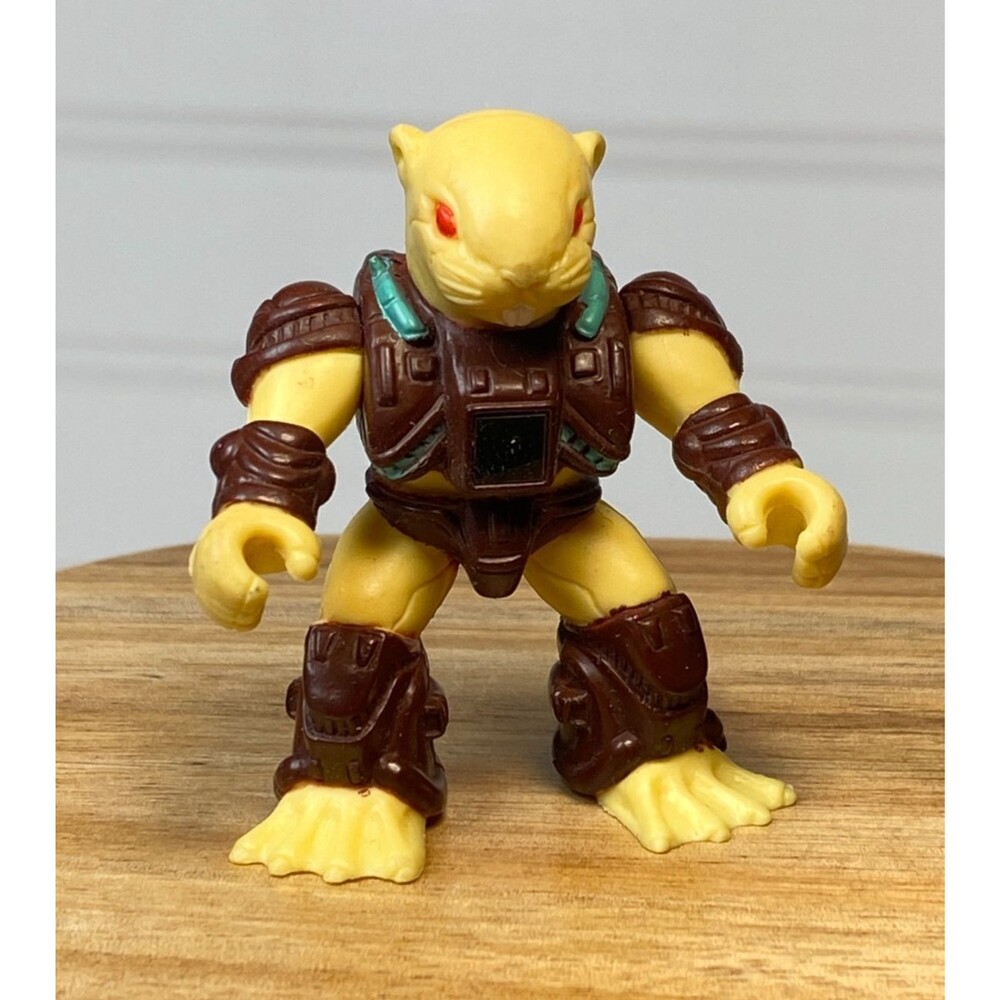 Battle Beasts Eager Beaver #44 Action Figure Vintage 1987 Hasbro Takara Wood Rub
